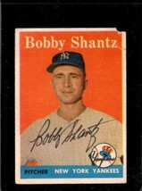 1958 Topps #419 Bobby Shantz Fair (AUTO/SIGNED) Yankees *X00326 - £15.71 GBP