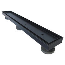 RELN 24 in. Matte Black Linear Shower Drain with Tile Insert Drain Cover - $56.45
