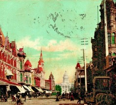 Mariposa Street View Fresno California CA 1907 UDB Postcard E P Charlton Pub - £2.61 GBP