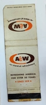 A&amp;W Fast Food Restaurant Vintage Matchbook - £3.93 GBP