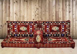 Sofa Set Arabic Turkish Kilim Corner Cushion pillows Lounge Couch With SPONGE - £284.04 GBP