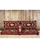 Sofa Set Arabic Turkish Kilim Corner Cushion pillows Lounge Couch With S... - £279.51 GBP