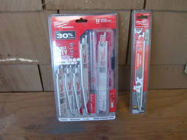 Milwaukee sawzall blades (13) in 2 New retail packages. 49-22-1129 & 48-00-5226  - $34.78
