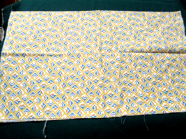 Fabric Concord NEW A B C in Blocks of Blue &amp; White on a Medium Yellow $1.25 - £0.97 GBP