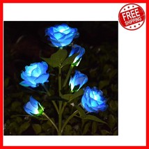 Charming 6-Flower Solar Stake Lights for Garden, Pathway, or Memorial Décor - $31.03