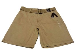 Nautica Mens Belted Above the Knee Pockets Cotton True Khaki Shorts Size 34 - £18.79 GBP
