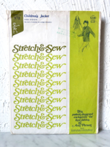 Vintage Stretch &amp; Sew Children&#39;s Jacket Sewing Pattern 970 Ann Person-Sizes 8-14 - £7.46 GBP