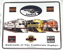 CALIFORNIA ZEPHYR RAILROAD SIGN 10” x 12” Aluminum CBQ Train  - £22.41 GBP