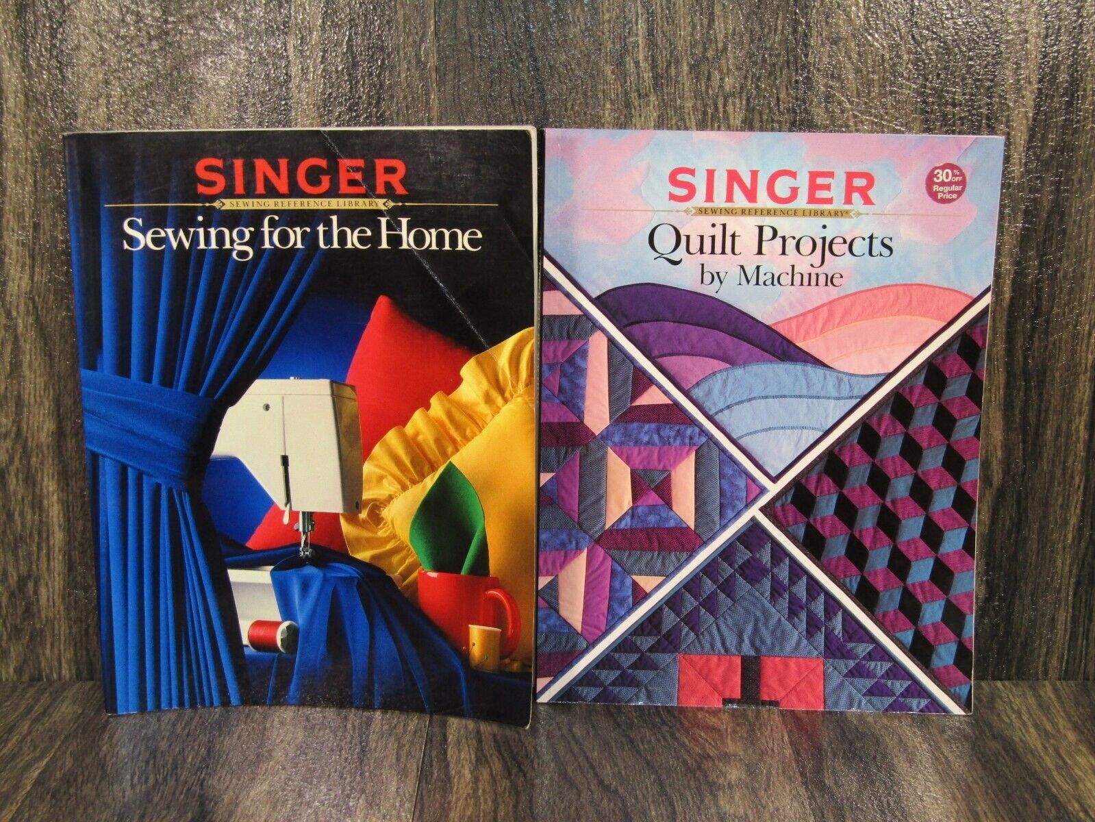 2 Vintage Singer Sewing for the Home Machine Patchwork Quilt Books - $9.89