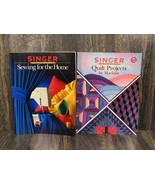 2 Vintage Singer Sewing for the Home Machine Patchwork Quilt Books - £7.77 GBP