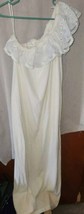 Vtg Bill Blass Sexy One Sleeve Off Shoulder Night Gown 80/20 Cotton Blen... - $27.99