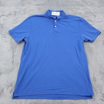 St John Bay Shirt Mens L Blue Polo Performance Short Sleeve Collared Top Style - £18.13 GBP