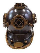 NauticalMart Mediieaval Aluminum Mark V US Navy Deep Sea Divers Diving Helmet - £239.92 GBP