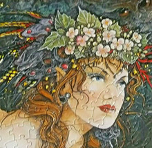 Elfen Princess Linda Ravenscroft Art 550 Pieces Great American Puzzle Factory  - $16.82