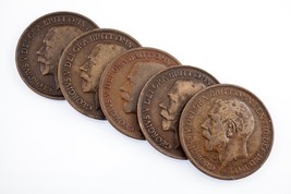Grande-Bretagne plein De 5 Pennies (1916 - 1921) VF - XF État Beau ! Km ... - $60.32 CAD