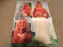 Britney Spears teen magazine poster clipping pink crop top Teen Beat Bop - $6.00