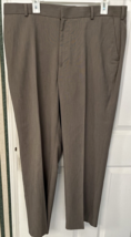 J Ferrar Brown Textured Dress Pants Mens Sz 38 X 30 Tag says 32 -see des... - £13.79 GBP