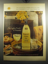 1957 Seagram&#39;s Golden Gin Advertisement - The Golden Touch of Hospitality - £14.53 GBP