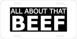 Eat Beef Bull Tout About Que Assorties Couleurs Métal Wt Licence Plaque 1 - £9.07 GBP