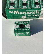 Box of 5 antique &quot;Monarch&quot; brand glass plug fuses, New Old Stock 15 amp - $23.13