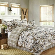 Cabin Pine Bear Pine Lodge 7 Piece Bed In A Bag Comforter Sets, Choice - NEW - £40.69 GBP