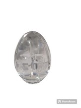 Crystal Egg Sullivans 24% PbO Paperweight Hand Cut Glass Poland Cross Easter - £19.06 GBP