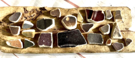 22 Pcs Genuine Surf Tumbled Brown Beach Pottery Handpicked Pieces Lake M... - €7,15 EUR