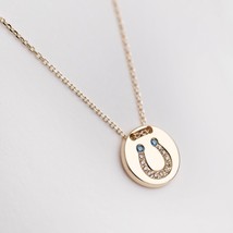 HorseGirl Necklace/Horseshoe Pendant/Horseshoe Necklace 14K Gold/Lucky Jewelry - $307.38