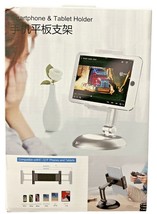 Long Arm Aluminum Tablet Stand, Folding Tablet Stand w/360° Swivel w/Cla... - $29.69