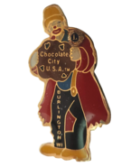 Lions Club Pin Tac Burlington WI Chocolate City CLOWN Holding Chocolate ... - $9.99