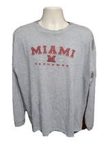 Miami University Red Hawks est 1809 Adult Gray XL Long Sleeve TShirt - £11.82 GBP
