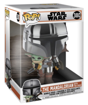 Mandalorian Funko Pop #380 Star Wars 10-Inch With The Child Chrome Vinyl Figure - £48.08 GBP