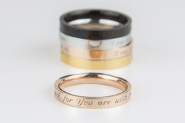 Psalm 23:4 Ring I fear no evil for you are with me Remembrance Memorial Gift - £21.58 GBP