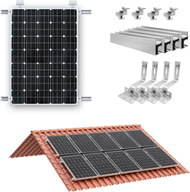 Solar Panel Bracket More Lighter Brick Roof Mounting Rail Roof Hook Mounting Set - £92.70 GBP