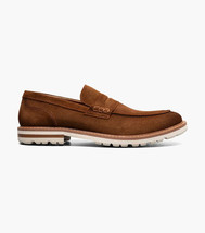Stacy Adams Hopkins Moc Toe Penny Slip-On Shoes Brown Suede 25708-245 image 2