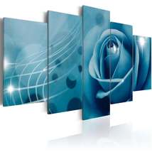 Tiptophomedecor Stretched Canvas Floral Art - Blue Beauty - Stretched &amp; Framed R - £71.76 GBP+