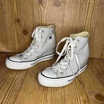 Authenticity Guarantee

Converse Lux wedge high tops sneakers in gray Wo... - £114.62 GBP