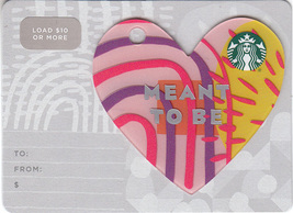Starbucks 2019 Meant To Be Mini Heart Collectible Gift Card New No Value - £2.34 GBP