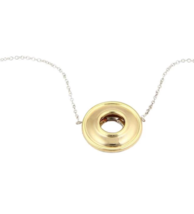 Tiffany &Co Picasso MAGIC 18K Gold Sterling Reversible Disk Necklace w/ Appraisa - $493.99