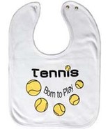 100% Cotton Born to Play Tennis Bib - 3pc/pack - $281.93 MXN