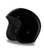 Daytona CRUISER- HI-GLOSS BLACK DOT Motorcycle Helmet DC1-A - £74.83 GBP+