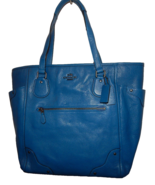 NWT COACH Blue Denim F34039 Leather Mickie Tote Handbag - $4,359.81 MXN