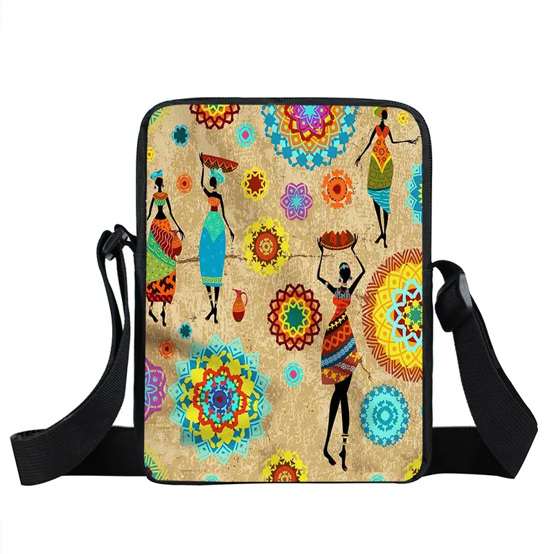 Afro Style Messenger Bag Travel Portable African Woman Shoulder Bags Ret... - $20.81