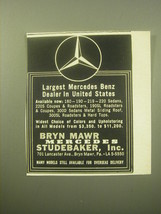 1959 Bryn Mawr Mercedes Studebaker, Inc. Ad - Largest Mercedes Benz dealer - £11.84 GBP