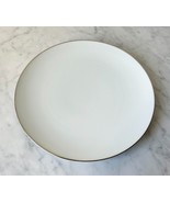 Vintage Noritake Colony 5932 China Japan Dinner Plate White Platinum Tri... - £14.93 GBP