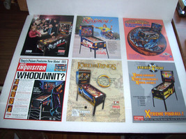 NOS Pinball FLYERS Lord Of The Rings Sopranos Radical Hurricane Who Dunnit #2 - £19.25 GBP