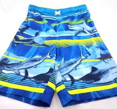 OP Ocean Pacific Shark Print Board Shorts Swim Trunks Lined Boys Youth XL 14-16 - £10.14 GBP