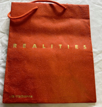 Vintage empty orange and green color paper bag Realities Liz Claiborne - £15.78 GBP