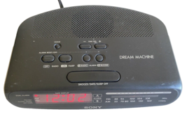 Sony Dream Machine ICF-C370 Dual Alarm AM FM Clock Radio Black Works - $14.94