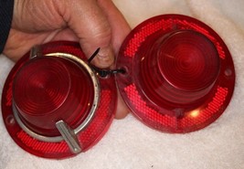 Pair OEM 62 Chevrolet Belair Biscayne Tail Stop Directional Light Lens 5... - $17.27